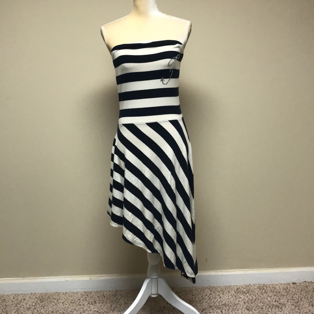 Fetish Strapless Striped Dress